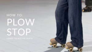 Quad skater on roller skating rink at Midland Roller Arena. Title text overlay.